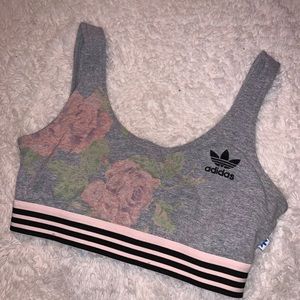 Adidas floral sports bra